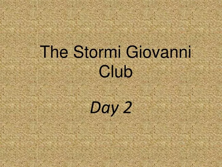 the stormi giovanni club n.