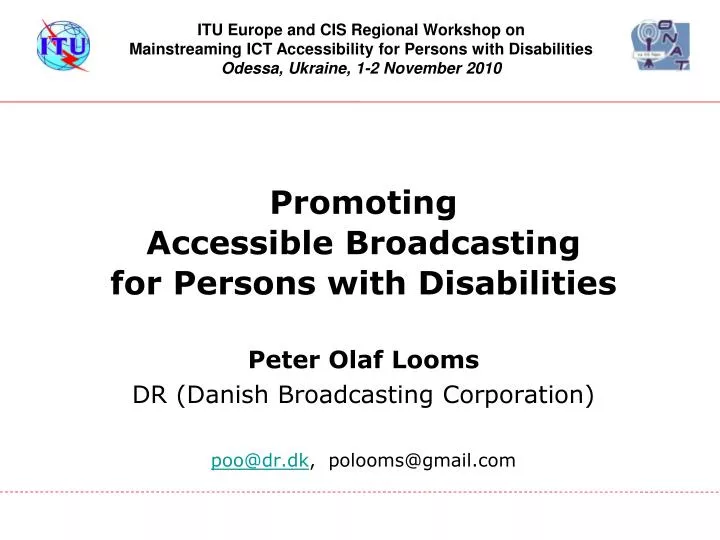 promoting accessible broadcasting for persons with disabilities n.