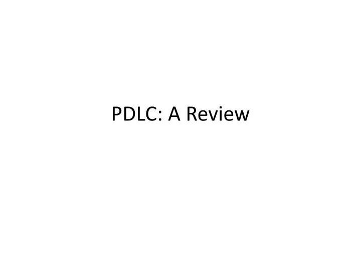 pdlc a review n.