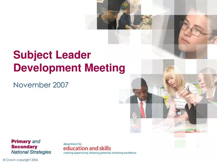 subject leader development meeting n.