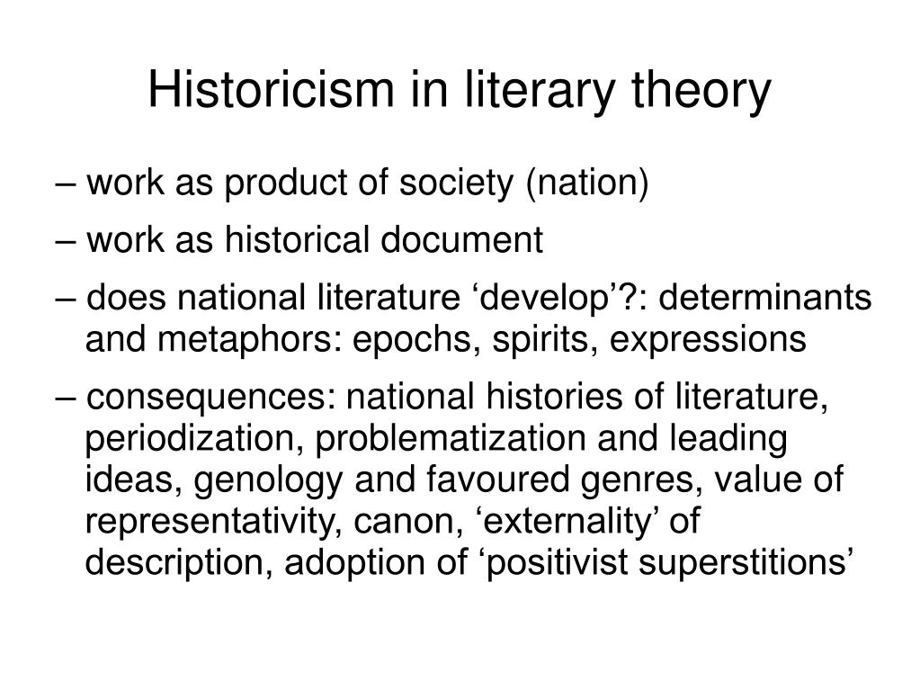 history literature theory