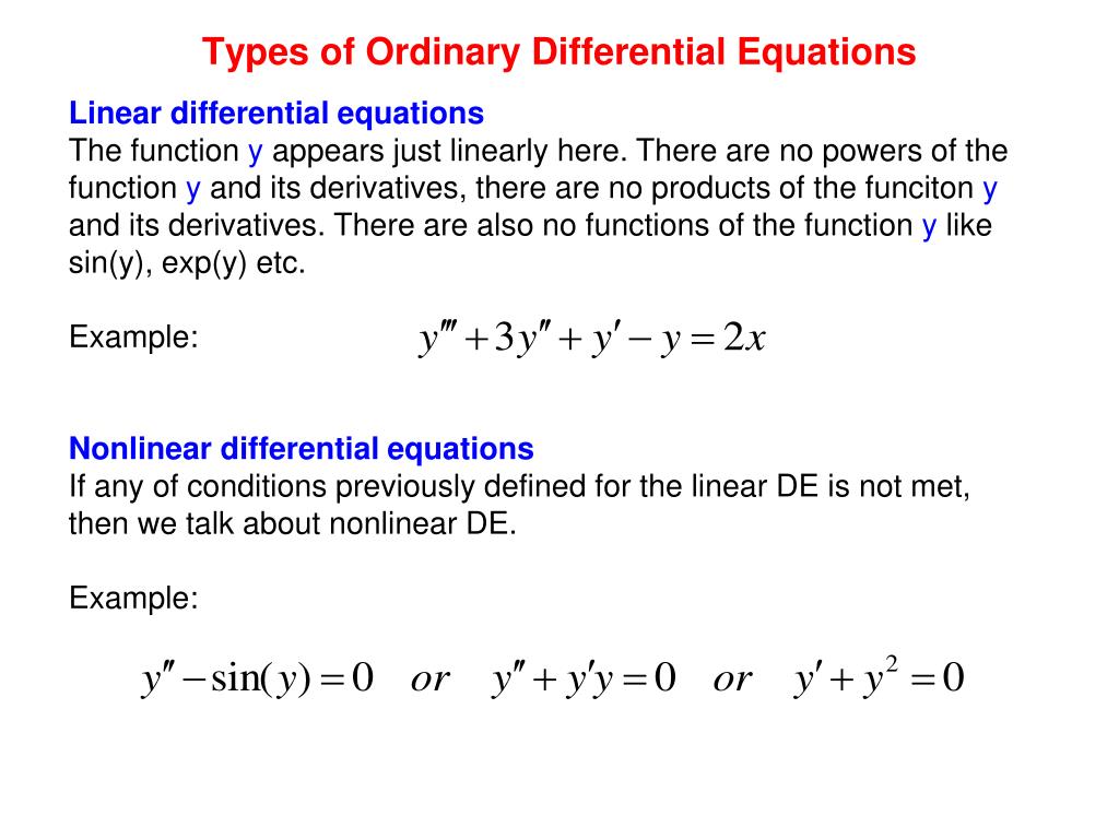 PPT - Lecture 2 Differential equations PowerPoint Presentation, free ...