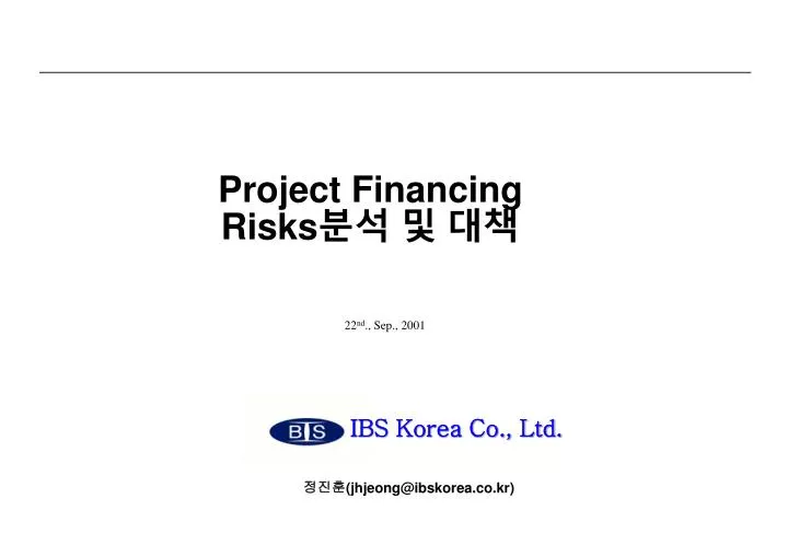 project financing risks n.