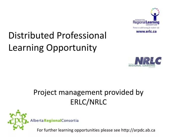 distributed professional learning opportunity n.