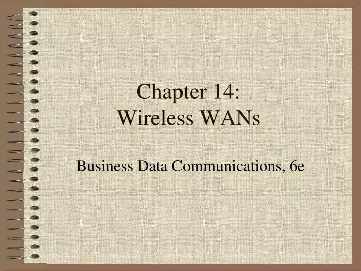 chapter 14 wireless wans n.