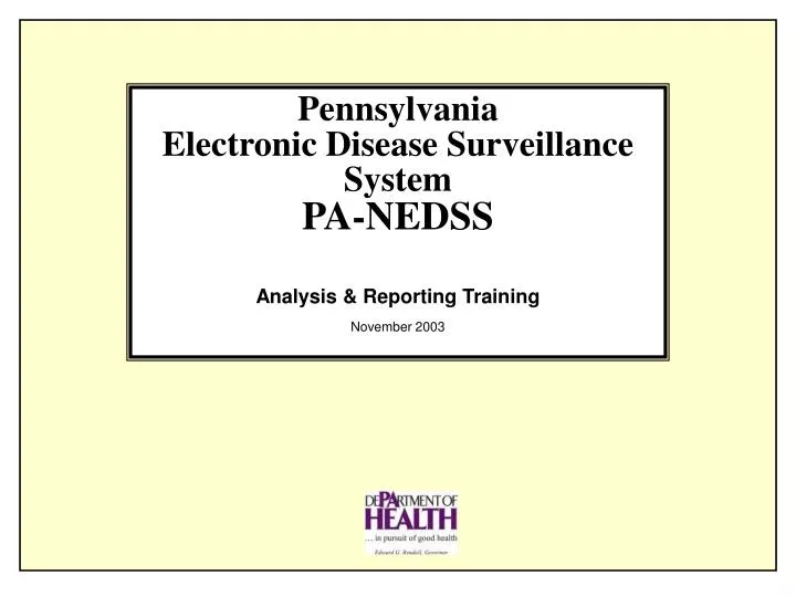 pennsylvania electronic disease surveillance system pa nedss n.