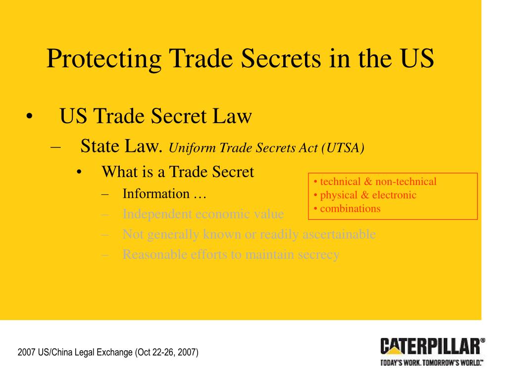 PPT - Protecting Trade Secrets in the United States PowerPoint Presentation  - ID:5809633