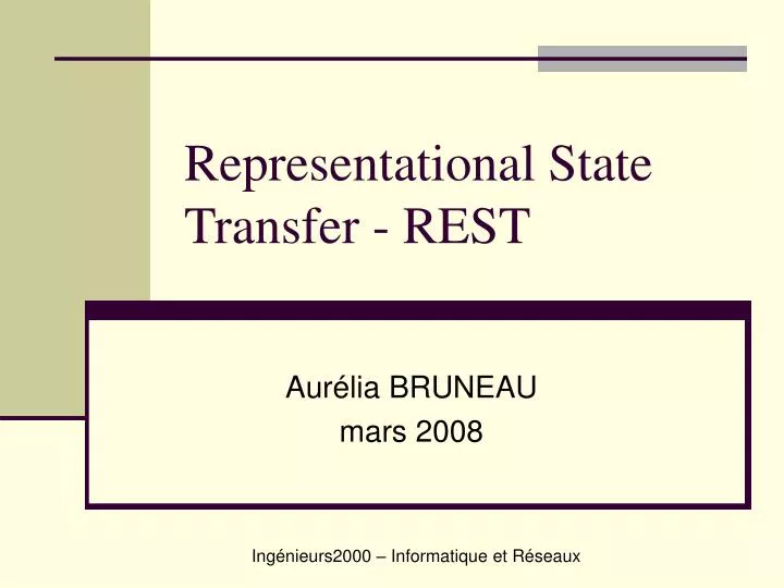 representational state transfer rest n.
