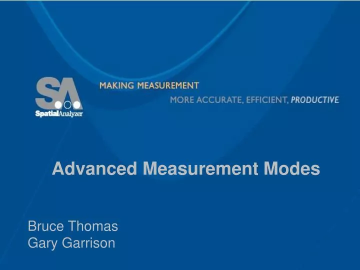 advanced measurement modes n.