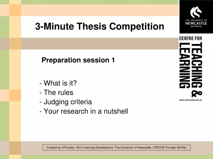 three minute thesis