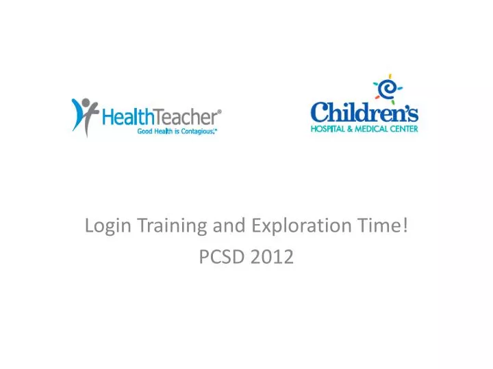 login training and exploration time pcsd 2012 n.