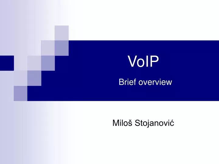 voip brief overview n.