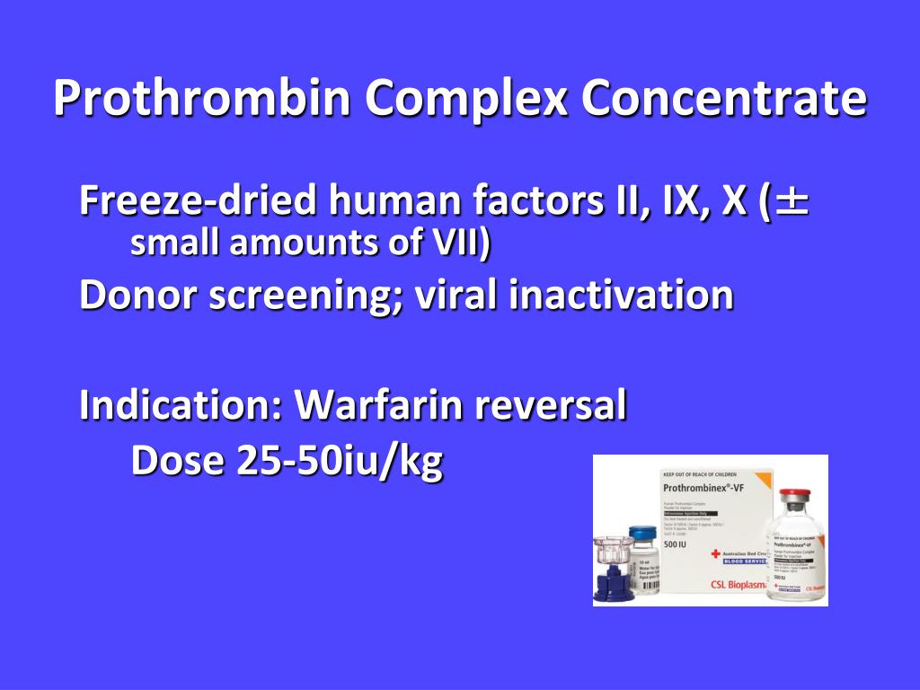 PPT Role Of Factor Concentrates In Perioperative Coagulopathies 