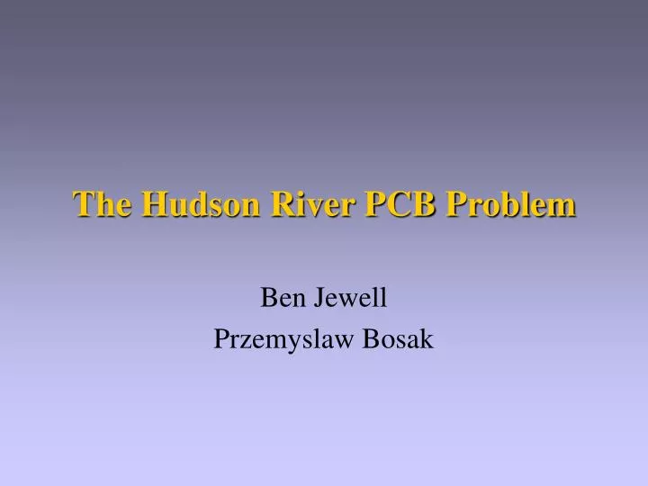 the hudson river pcb problem n.