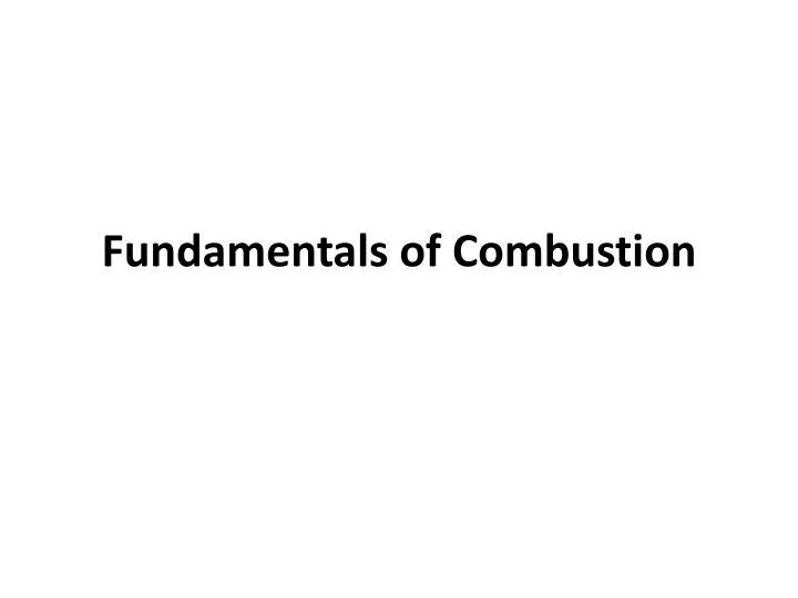 fundamentals of combustion n.