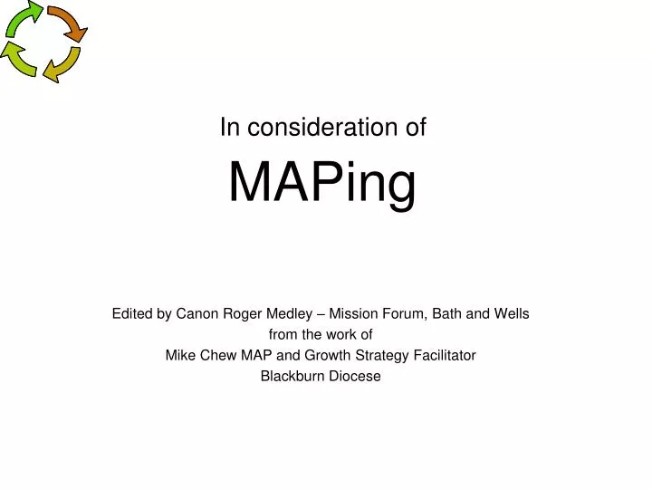 in consideration of maping n.