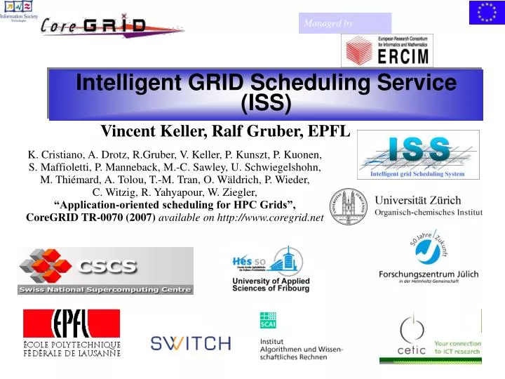 intelligent grid scheduling service iss n.