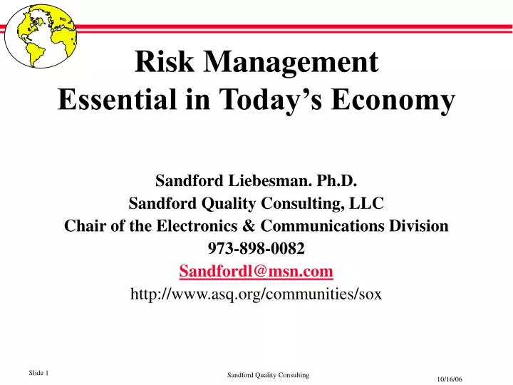 risk management essential in today s economy n.