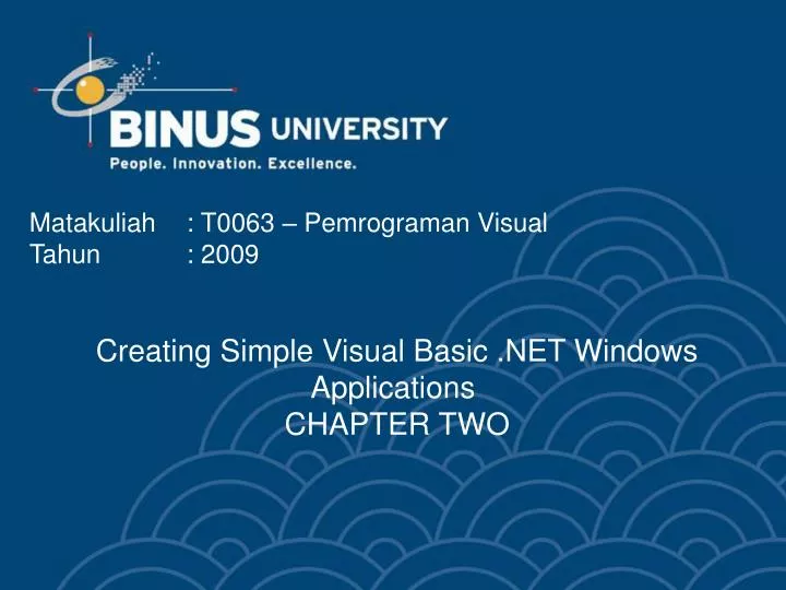creating simple visual basic net windows applications chapter two n.