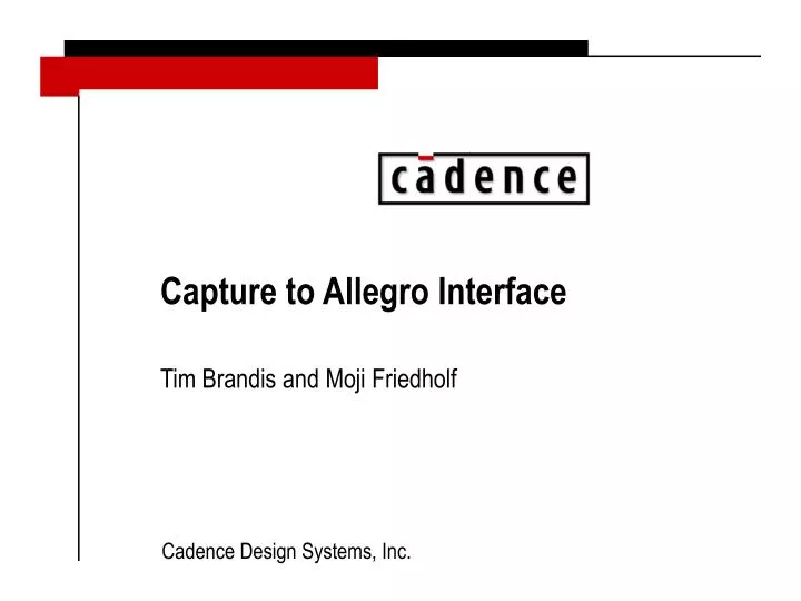 capture to allegro interface n.