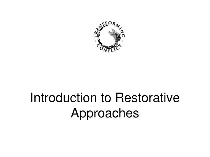 introduction to restorative approaches n.