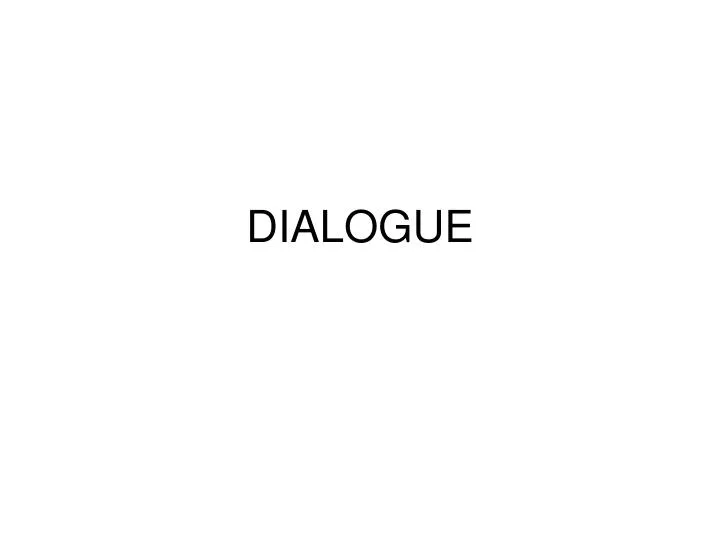 dialogue n.