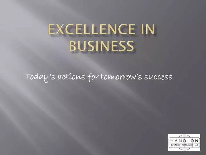 excellence in business n.