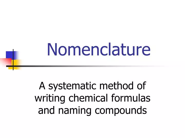 nomenclature n.