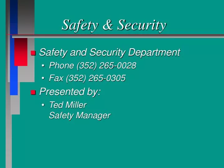 safety security n.