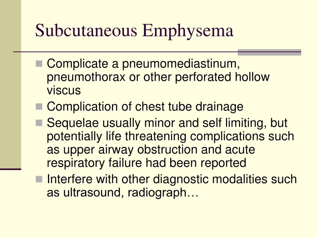 Ppt Subcutaneous Emphysema Associated With Chest Tube Drainage Respirology
