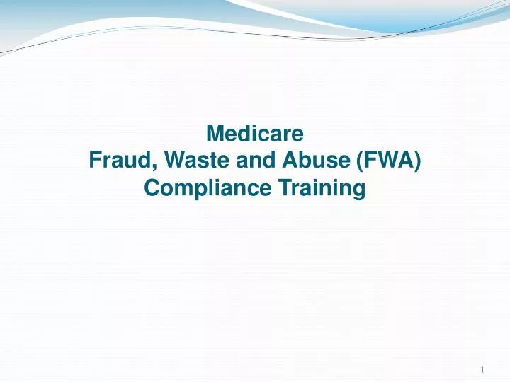 medicare fraud waste and abuse fwa compliance training n.
