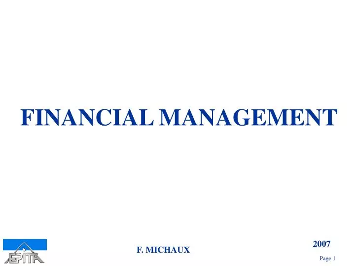 financial management n.