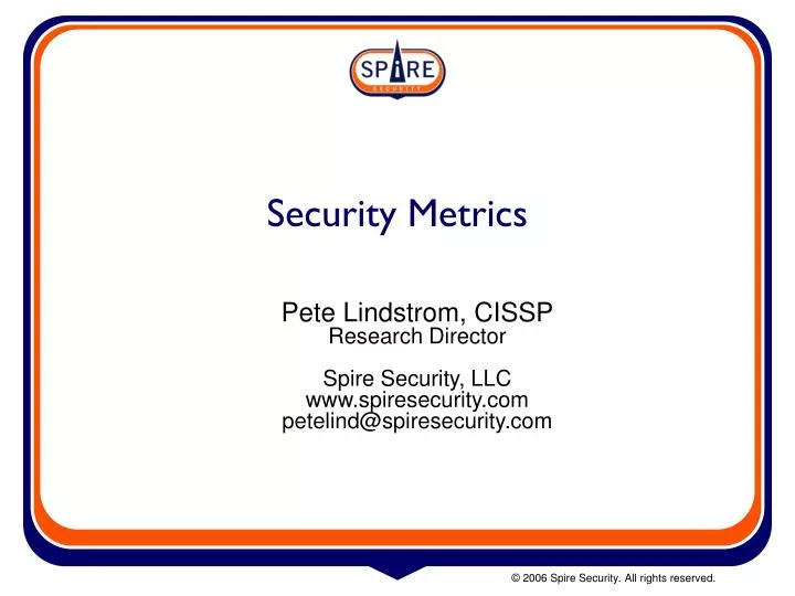 security metrics n.
