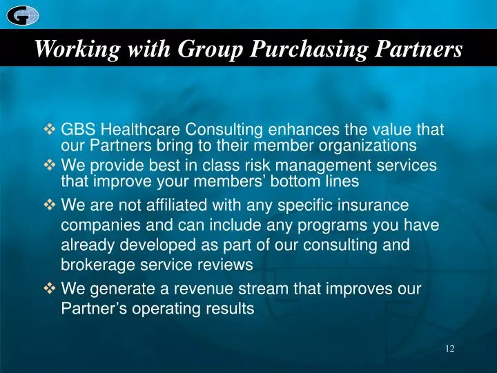 working with group purchasing partners n.