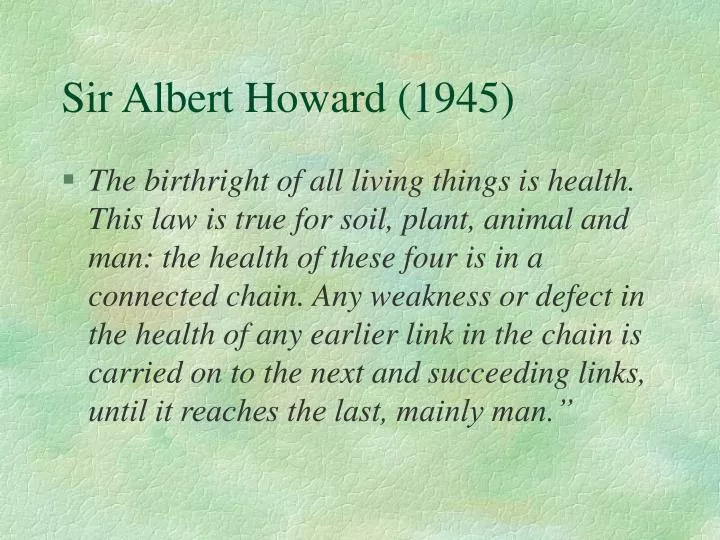 sir albert howard 1945 n.