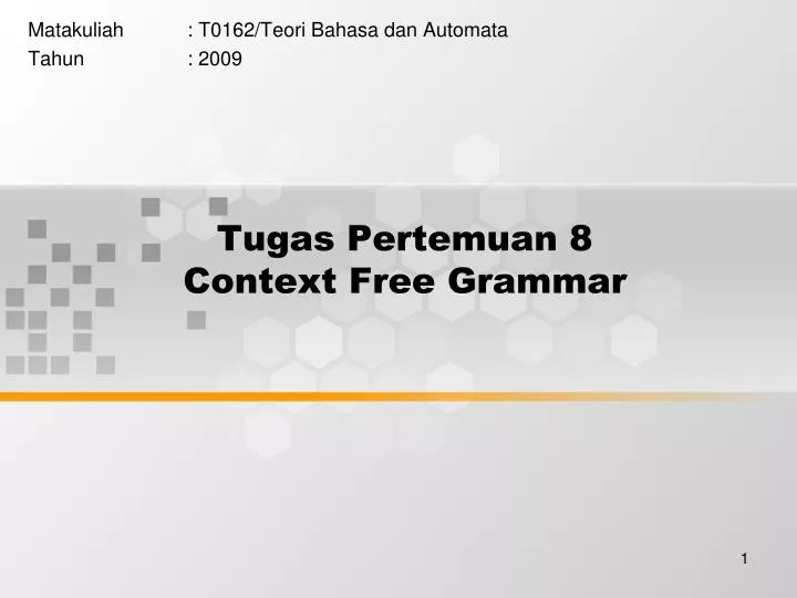 tugas pertemuan 8 context free grammar n.