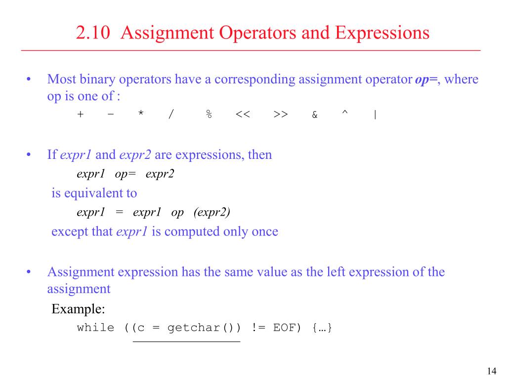 assignment operators shall not be used in sub expressions