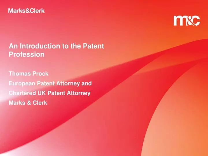an introduction to the patent profession n.