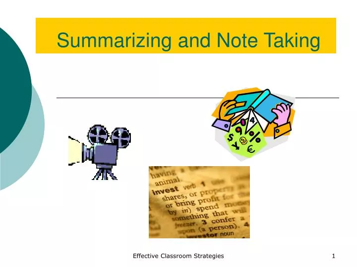summarizing and note taking n.