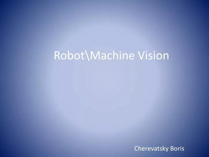 robot machine vision n.