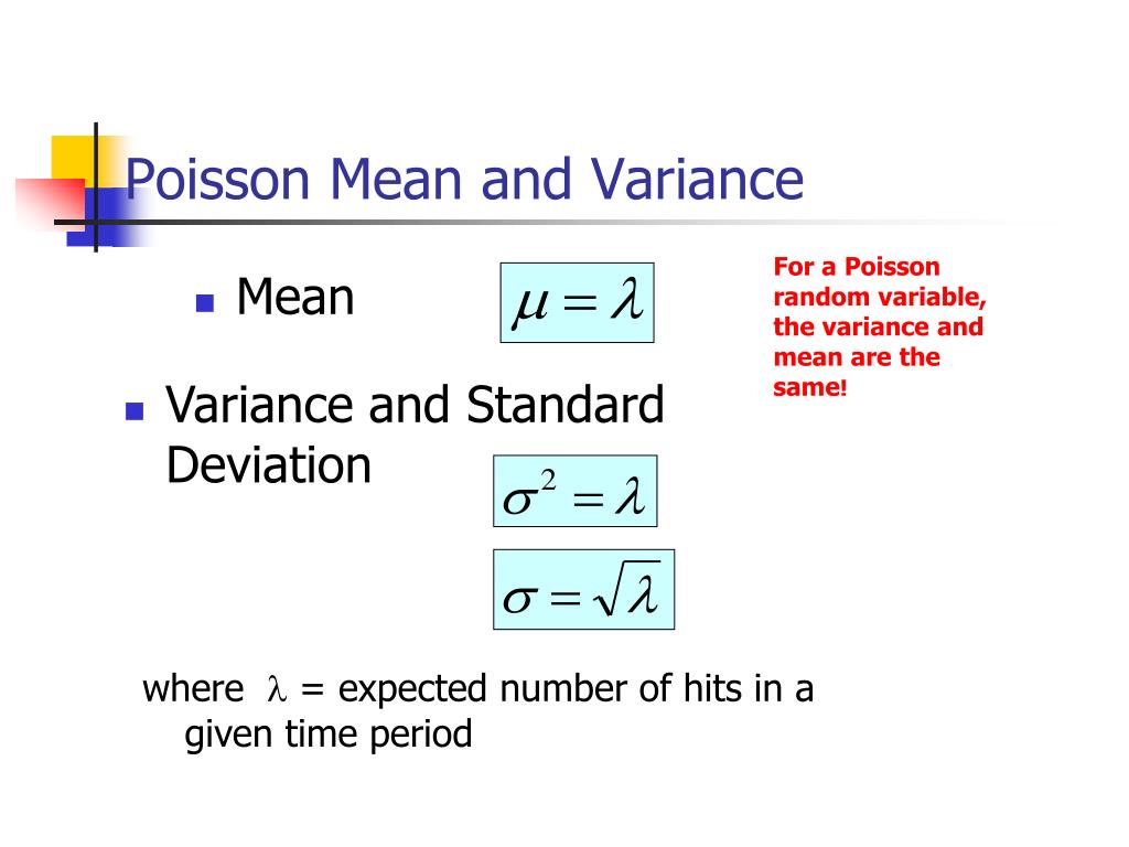 Variable expected. Variance of mean. Poisson distribution Formula. Poisson distribution examples. Variance of Random variable.