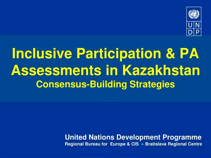 inclusive participation pa assessments in kazakhstan consensus building strategies n.