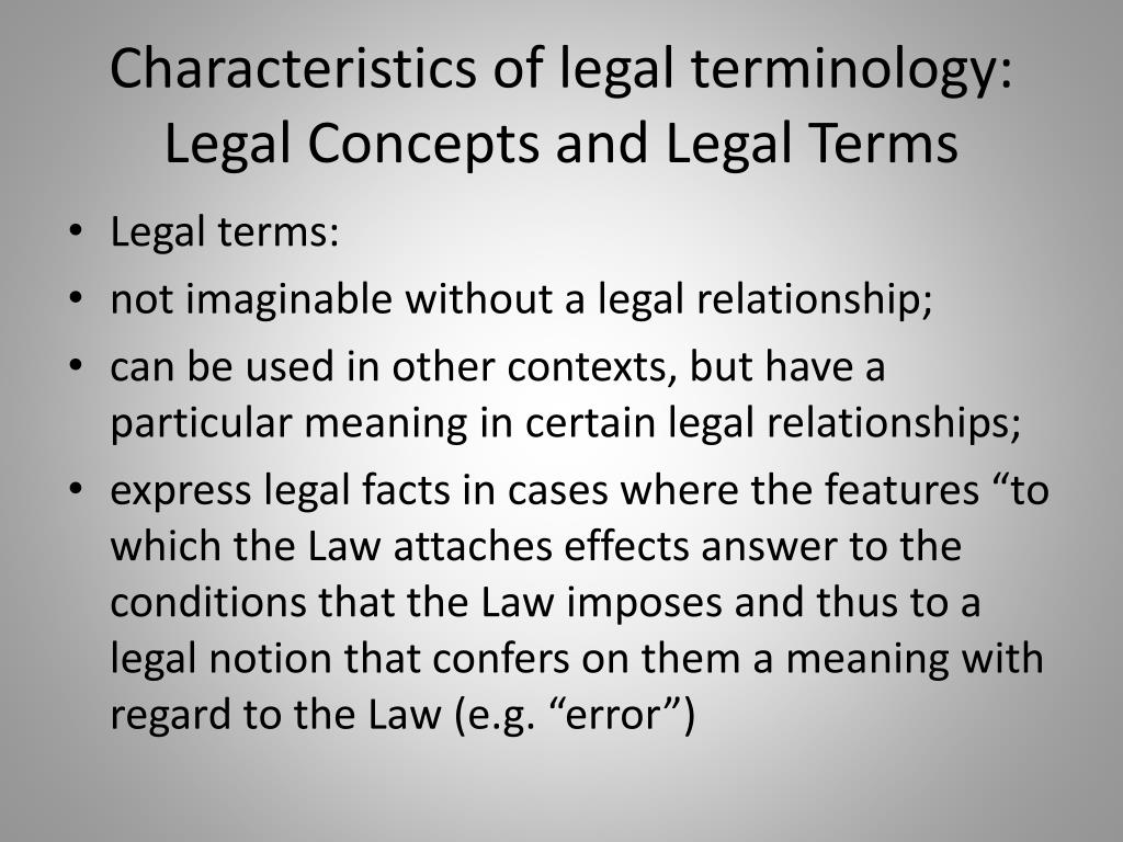 what does presentation mean in legal terms