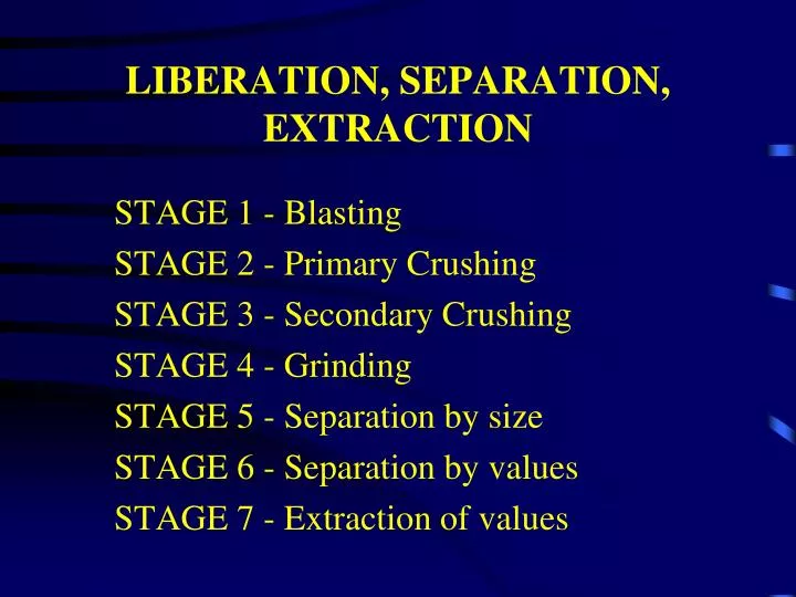 liberation separation extraction n.