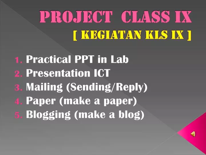 project class ix kegiatan kls ix n.