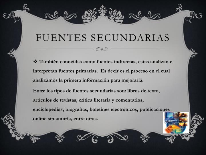 PPT FUENTES DE INFORMACIÓN PowerPoint Presentation