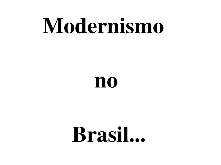 modernismo no brasil n.