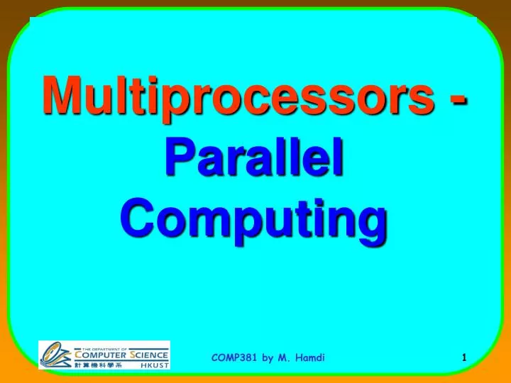 multiprocessors parallel computing n.