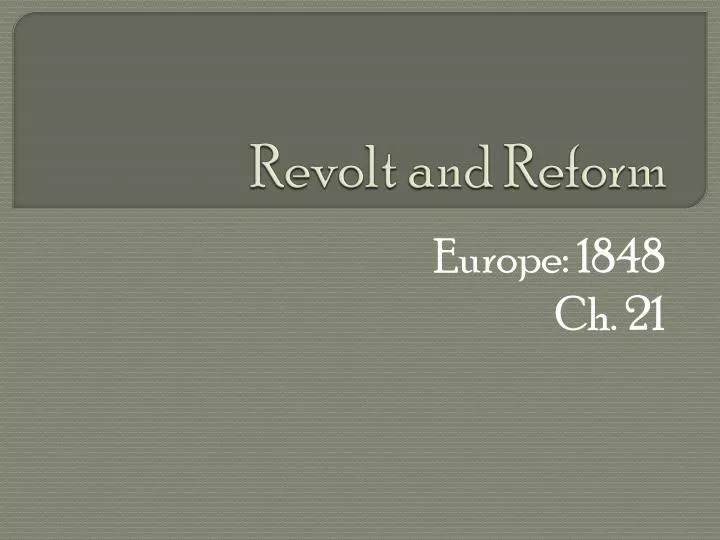 revolt and reform n.