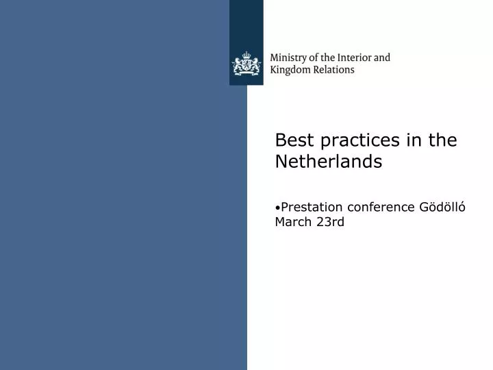 best practices in the netherlands n.